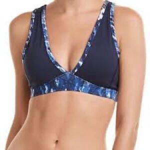Splendid Navy and Blue Patterned Bra